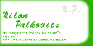 milan palkovits business card